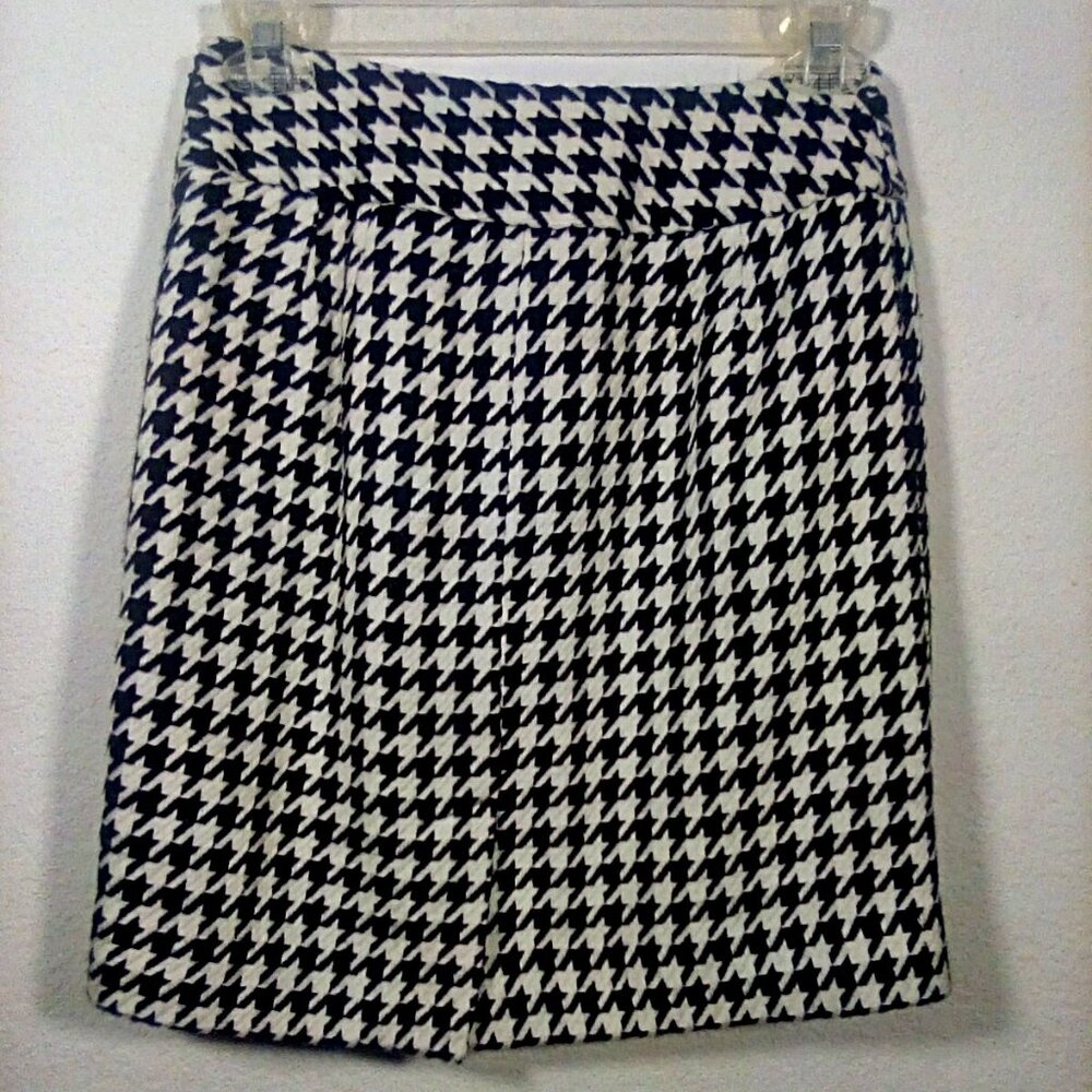 NWT Ann Taylor Petite Factory Pencil Skirt Size 00P Black Ivory - Picture 6 of 14